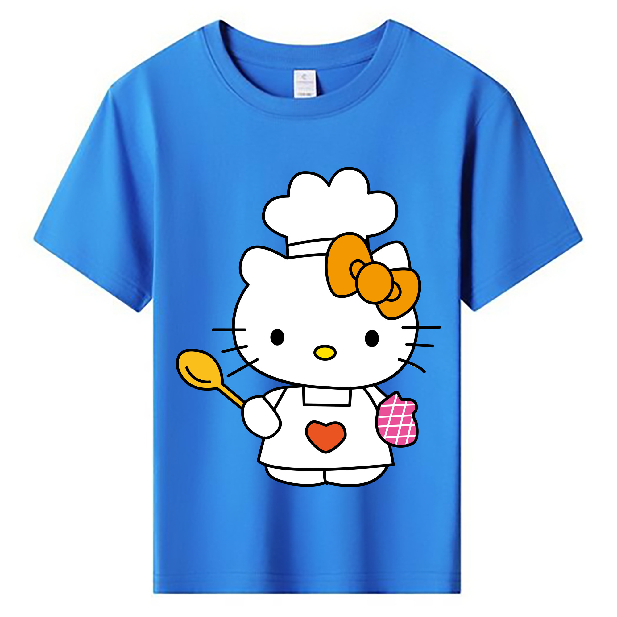 （画像用） Hello Kitty ハローキティ 綿100％キッズTシャツ（フロントプリント）